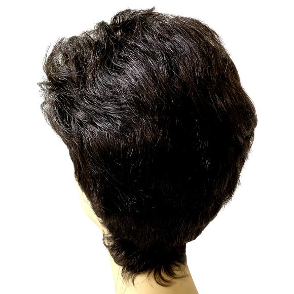 Human Hair Razor Pixie Wig Vivica A Fox H205V Black Pure Stretch Cap NWT - Picture 8 of 10